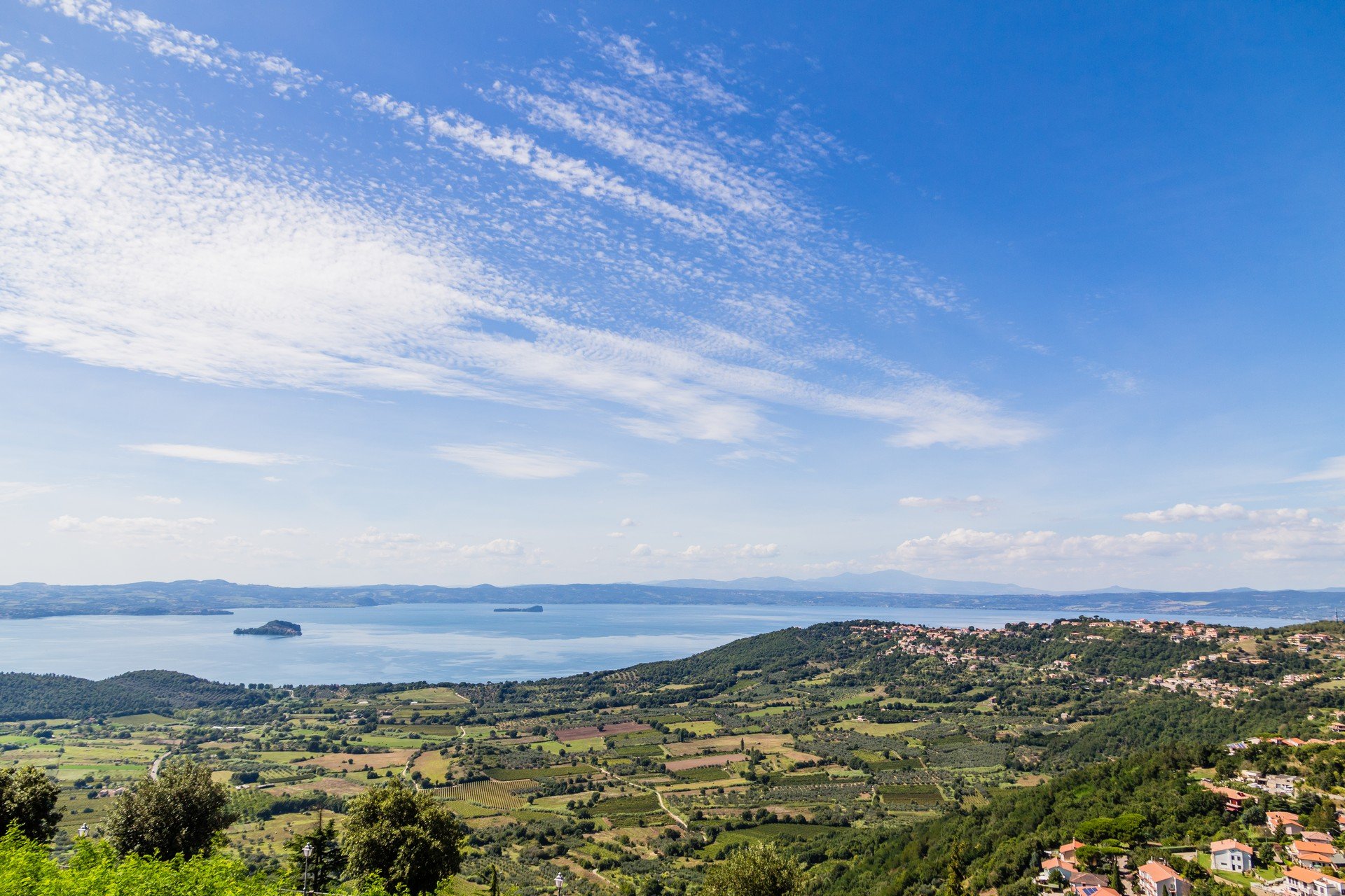 view of lake Bolsena, Italy